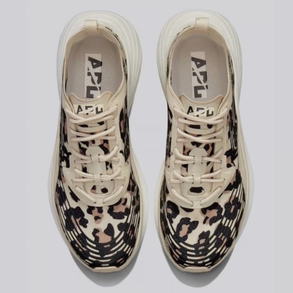 APL Women's Cream Leopard Print Sneakers
